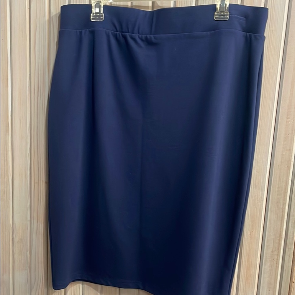 Mikarose Blue Pencil Skirt Knee-Length Workwear
